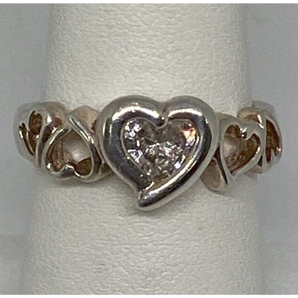 925 Sterling Silver CZ Ring Size 6.75